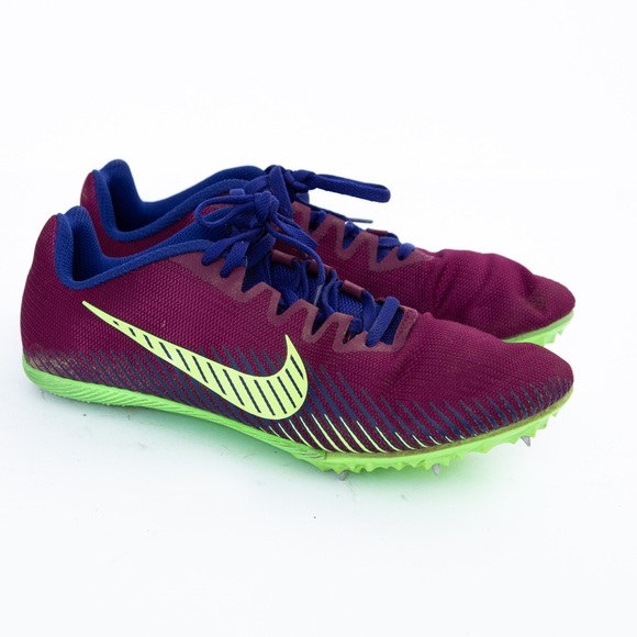 Nike Zoom Rival M 9 Bordeaux lime blast lightweight running shoes size 10